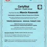 dyplom terapia manualna moduł OWS, fizjoterapeuta Marcin Kosowski, RehaFit Wrocław