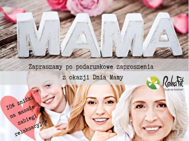 wyjątkowe bony podarunkow na zabiegu relaksacyjne i masażu z okazji Dnia Mamy. .