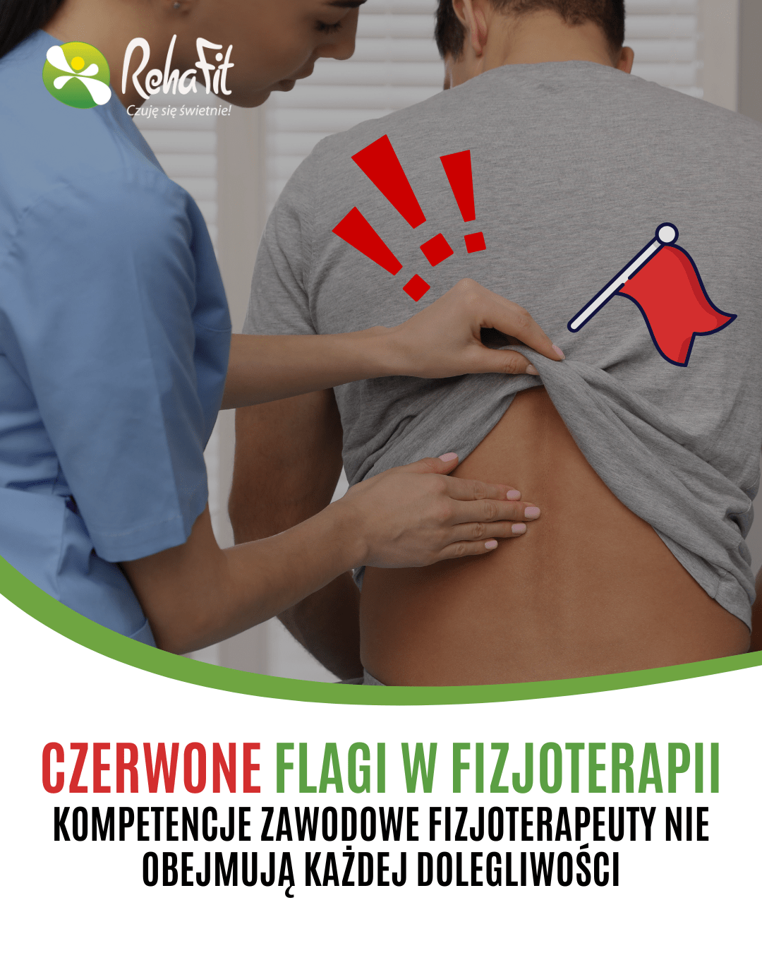 czerwone flagi w fizjoterapii